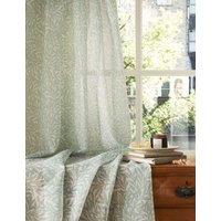 William Morris At Home Original Willow Voile Panel Curtains Light Green