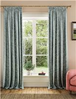 Twilight Ditsy Pure Cotton Pencil Pleat Curtains