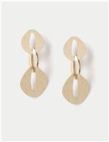 Brushed Link Drop Earring