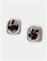 Resin Brushed Stud Earrings