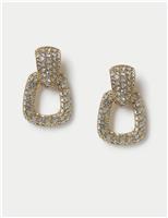 Cubic Zirconia Doorknocker Earring