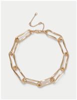 Irregular Textured Link Necklace