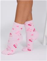 Cherry Ankle High Fluffy Socks