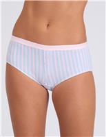 Boux Avenue Amiee Striped Low Rise Knicker Shorts Pink Mix