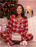Cotton Rich Checked Bow Pyjamas in a Bag
