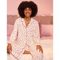 Boux Avenue Fleece Heart Family Pyjamas in a Bag Cream