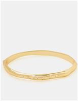 Gold Tone Molten Bangle