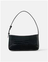 Croc Effect Shoulder Bag