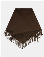 Knitted Tassel Triangle Scarf