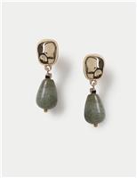 Natural Stone Teardrop Earring