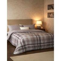 Night Lark Checked 10.5 Tog Coverless Duvet Set Taupe