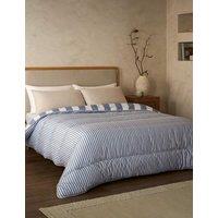 Night Lark Striped 10.5 Tog Coverless Duvet Set Light Blue