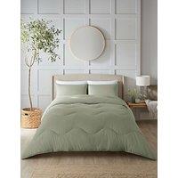 Night Lark Seersucker 4.5 Tog Coverless Duvet Set Olive