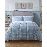 Night Lark Gingham 10.5 Tog Coverless Duvet Set Light Blue