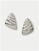 Enamel Zebra Stud Earrings