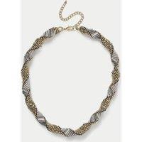 Per Una Per Una Beaded Twist Necklace Grey