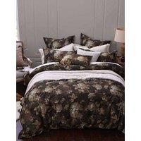 MM Linen Pure Cotton Desdemona Reversible Bedding Set Brown Mix