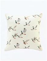 Pure Cotton Mallard Duck Piped Cushion