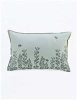 Pure Cotton Toby Embroidered Bolster Cushion
