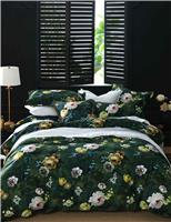 MM Linen Pure Cotton Lorenza Reversible Bedding Set Green Mix