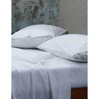 MM Linen Pure Cotton 200 Thread Count Fitted Sheet & Pillowcase Set White