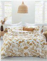 Pure Cotton Botanical Ochre Bedding Set