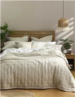 MM Linen Pure Linen Laundered Bedspread Set Olive