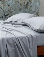 MM Linen Pure Cotton 200 Thread Count Fitted Sheet & Pillowcase Set Light Grey