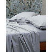 MM Linen Pure Cotton 200 Thread Count Fitted Sheet & Pillowcase Set Light Grey
