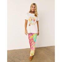 Never Fully Dressed Printed Midaxi Slip Skirt Pink Mix