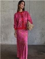 Paisley V-Neck Button Through Cardigan