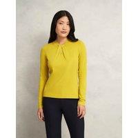 HOBBS Crew Neck Keyhole Jumper Gold