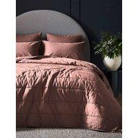 Bedfolk Pure Cotton Quilted Throw Medium Red