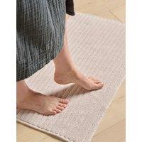 Bedfolk Pure Cotton Ribbed Plush Bathmat Soft Pink