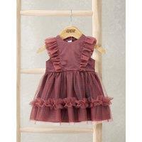 Mamas & Papas Tulle Frill Party Dress (0-3 Yrs) Pink