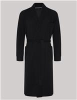 Cotton Blend Waffle Dressing Gown