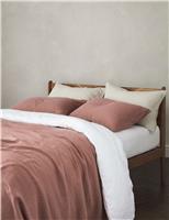 Bedfolk Pure Linen Relaxed Duvet Cover Navy