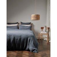 Bedfolk Pure Linen Relaxed Duvet Cover Navy