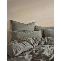 Bedfolk Pure Linen Relaxed Duvet Cover Khaki