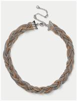 Mixed Metal Twist Collar Necklace