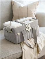 Pure Cotton Waffle Nappy Caddy Bag
