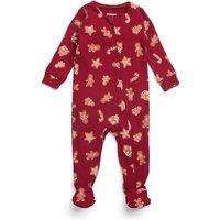 Mamas & Papas Cotton Rich Gingerbread Sleepsuit (0-12 Mths) Red