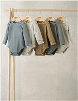 Mamas & Papas 5 Pack Moose Long Sleeve Bodysuits (0-24 Mths) Multi