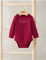 Pure Cotton Christmas Bodysuit (0-12 Mths)