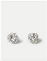 Sterling Silver Knot Stud Earrings