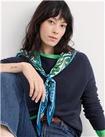 Cotton Modal Woven Floral Triangle Scarf
