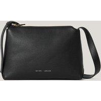 Jigsaw Leather Shoulder Cross Body Bag Black