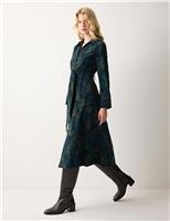 Cord Floral Midi Tailored Dress