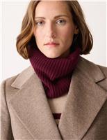 Wool Rich Ribbed Knit Snood