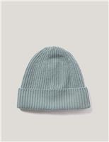 Wool Rich Rib Beanie Hat